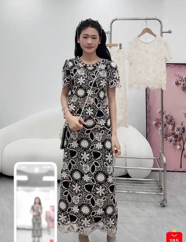 suit Hot sale recommendation, Xia Shangxin Yueyue new contrast color heavy lace