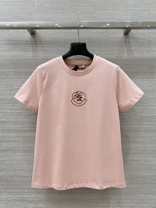 Hot item recommendation Original quality Mon*25 new love embroidered Logo short-