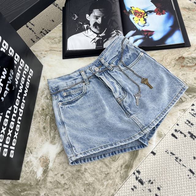 New summer denim washed pants and skirts with original quality custom mold key o