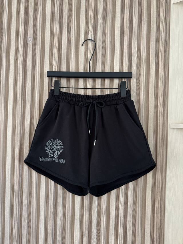 Chrome Hearts New summer style Heavy silver thread embroidered logo Elastic wais