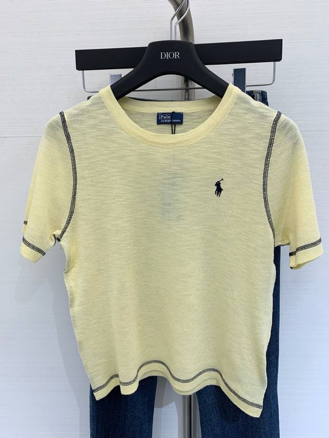 Four-color short-sleeved top with embellishment, super slimming color Size: