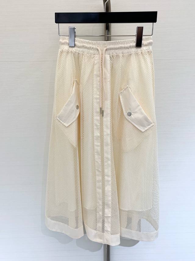 Spring and summer new mesh hollow vest waistcoat skirt suit solid color with hol