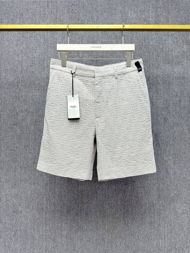 Fd-Z, ,F*Ndi 25Ss New for summer Linen double F jacquard shorts Main fabric: 83%