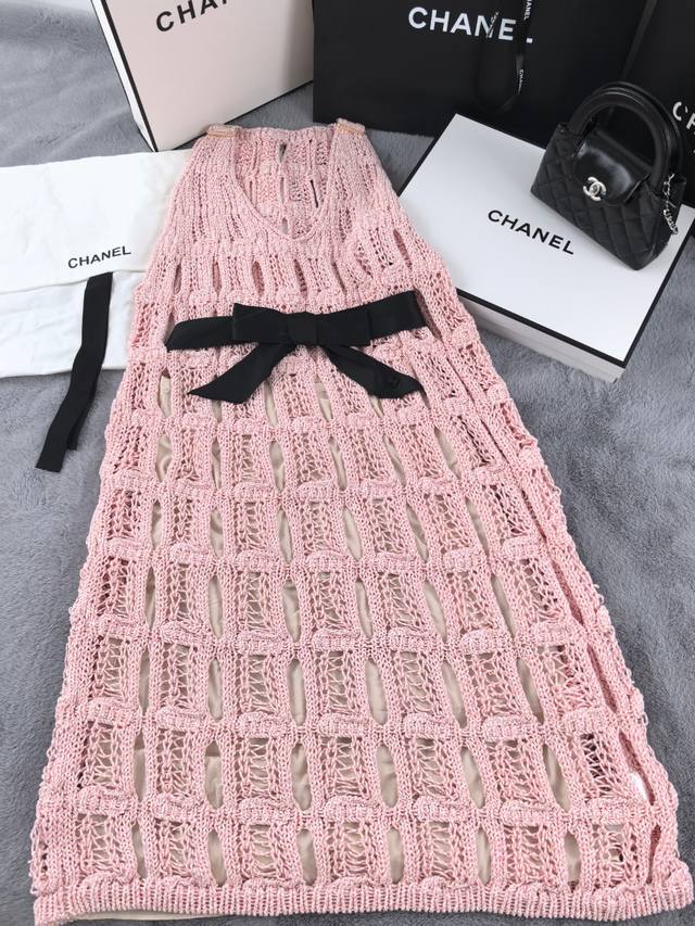 Xiaoxiang hollow bow belt vest dress Yb1:1 three sizes in stock