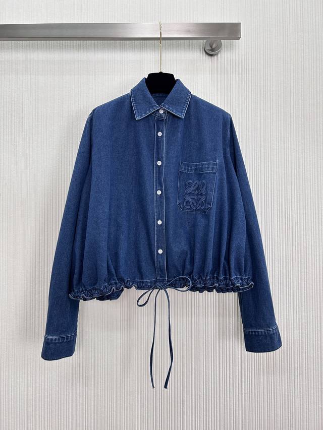 New arrival~ Loew* Paulas series new denim balloon Chenshan jacket, simple desig