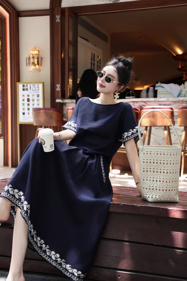 Set New Tencel Linen Embroidery Set Minimalist Style, No Linen No Summer, This L
