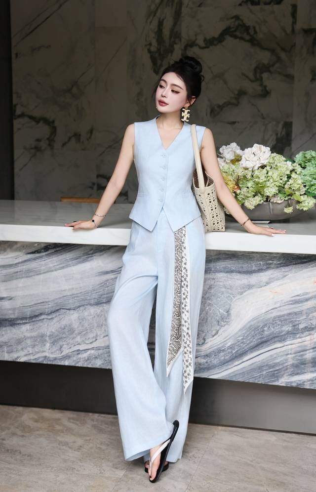 Set New Tencel Linen Embroidery Set Minimalist Style, No Linen No Summer, This L
