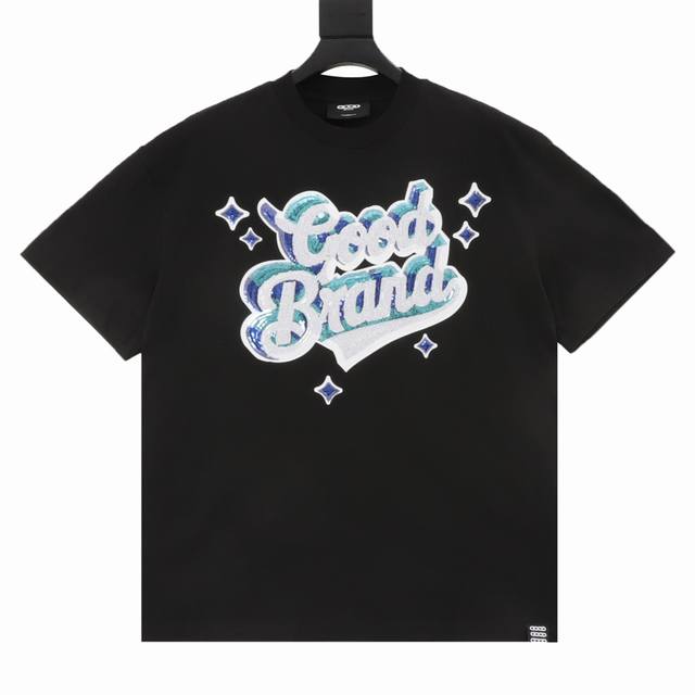 Goodbrand 3D star sequin light luxury fashion high-end short-sleeved T-shirt Uni