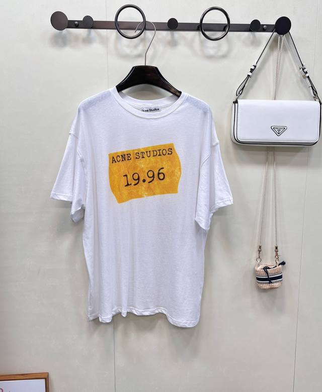 Acne Studi*S 25Ss new simple 19.96 printed short-sleeved T-shirt, the new style