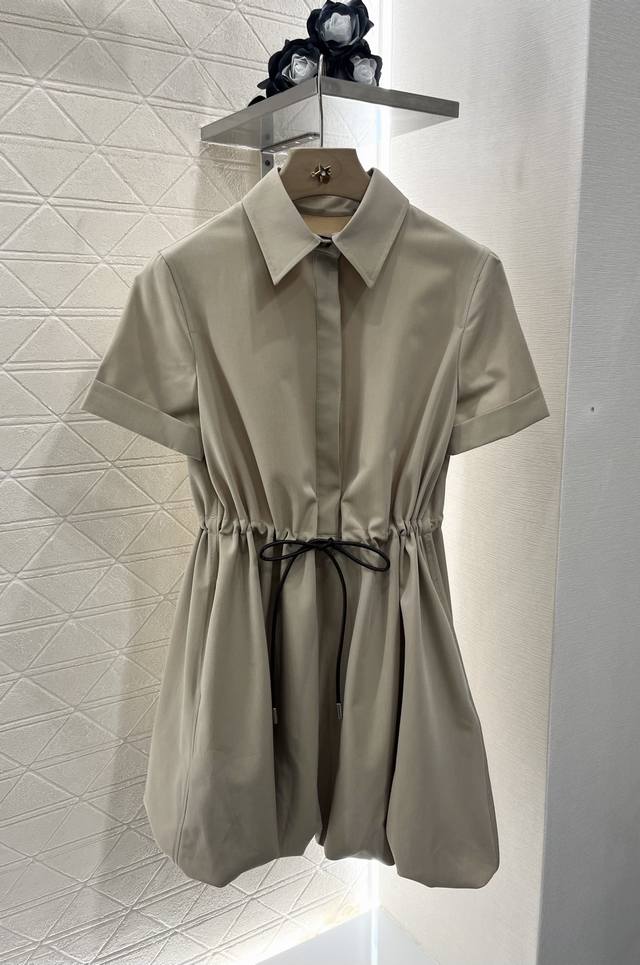 Loew*2025 new arrival drawstring flower bud dress Customized Yb imported materia