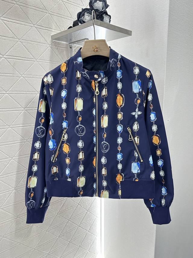 Louis Vuitto*2025 new arrivals Reversible printed jacket Customized Yb imported