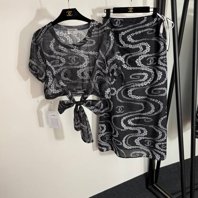 Style No. 20253827 Chane* new suit, camellia fluid print small Chanel style tie