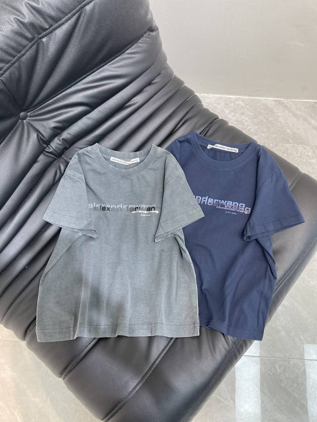 Alexand*R Wang 25 Spring/Summer new King letter round neck short-sleeved T-shirt
