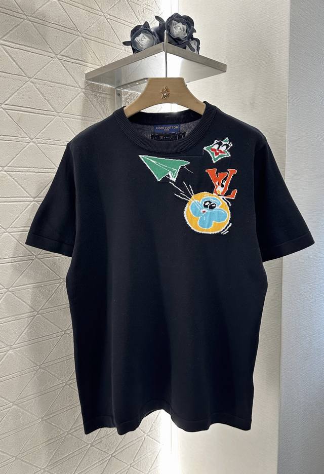 Louis Vuitto*2025 new arrivals round neck cartoon knitted top custom Yb cotton y