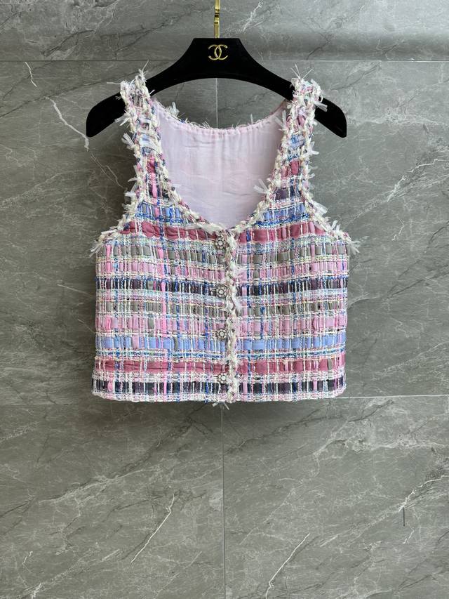 New summer styles are here! Xiangjia pink braided vest 2025 spring and summer pr
