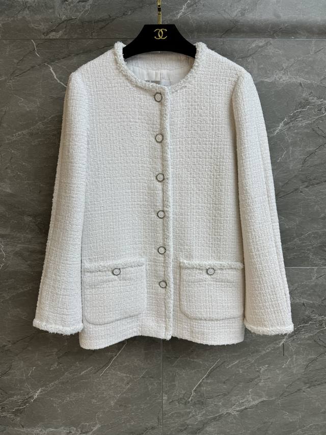New spring and summer styles are here! Xiangjia white tweed jacket 2025 spring a