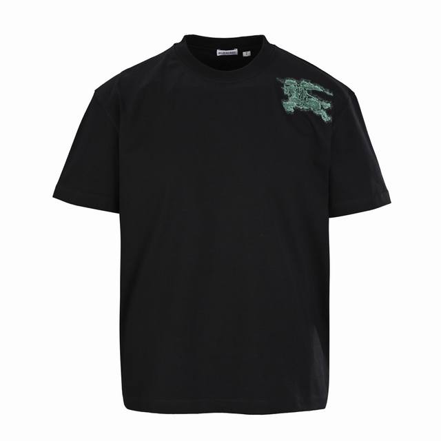 High version Burberry Bbr sprayed warhorse short-sleeved T-shirt The original ve
