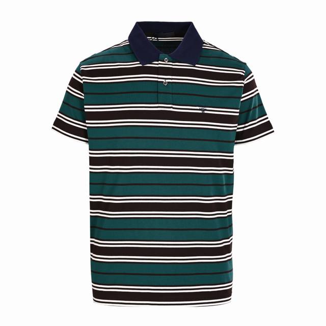 High version Prada Prd red and green striped short-sleeved Polo shirt The origin