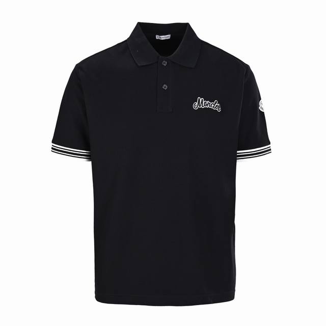 High version Moncler Mc signature embroidered short-sleeved Polo shirt official