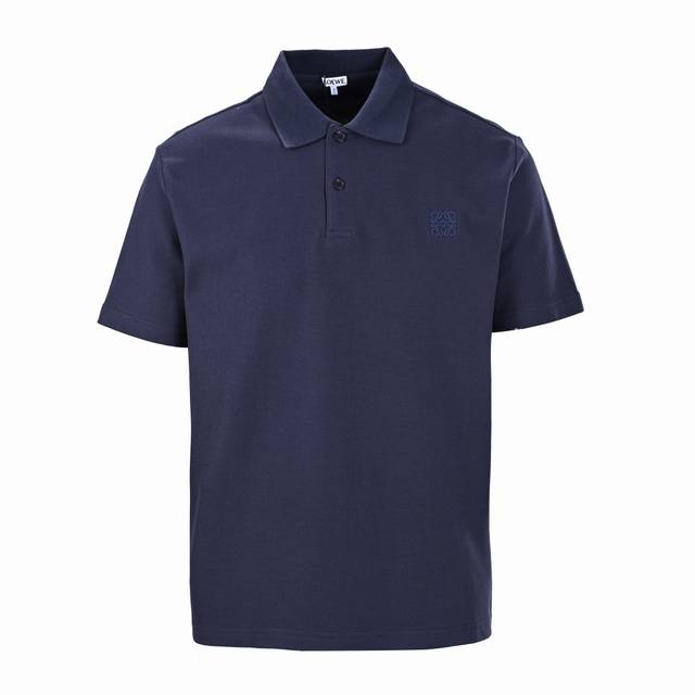 High version Loewe coarse needle embroidery access control short-sleeved Polo sh