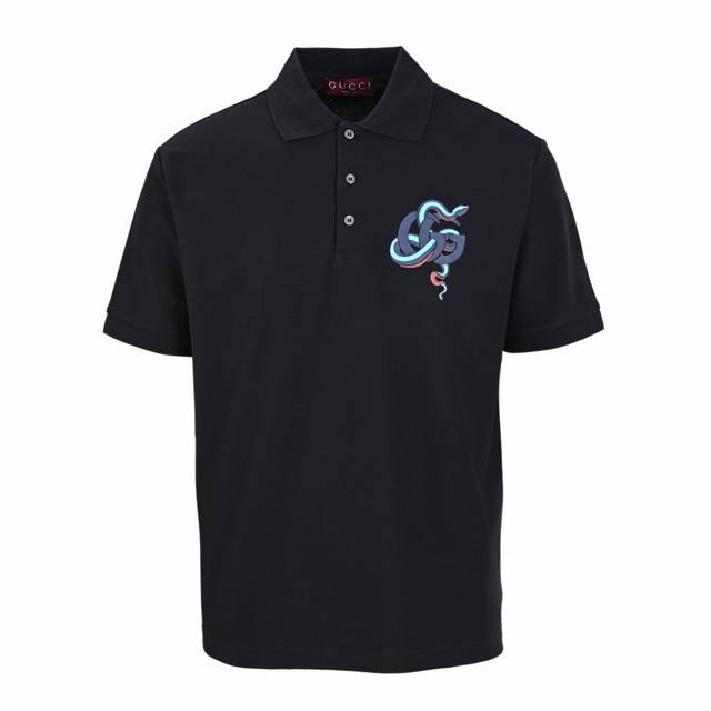 High version Gucci Gucci Snake Year Limited Edition Snake Logo Print Short Sleev