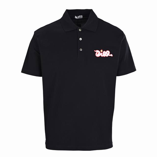 High Edition Dior Cd x Kaws Snake Year Logo Short Sleeve Polo Shirt Original Cus