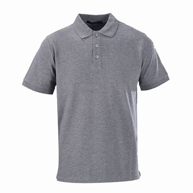 High version Louis Vuitton Lv letter embroidered logo short-sleeved Polo shirt M