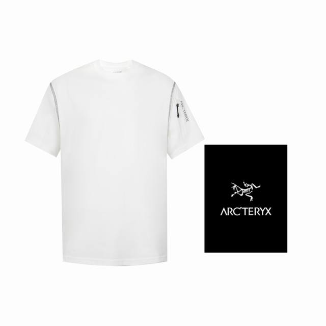 Ayc Teryx Arc'teryx Fw short-sleeved T-shirt with bird letter logo, exposed stit