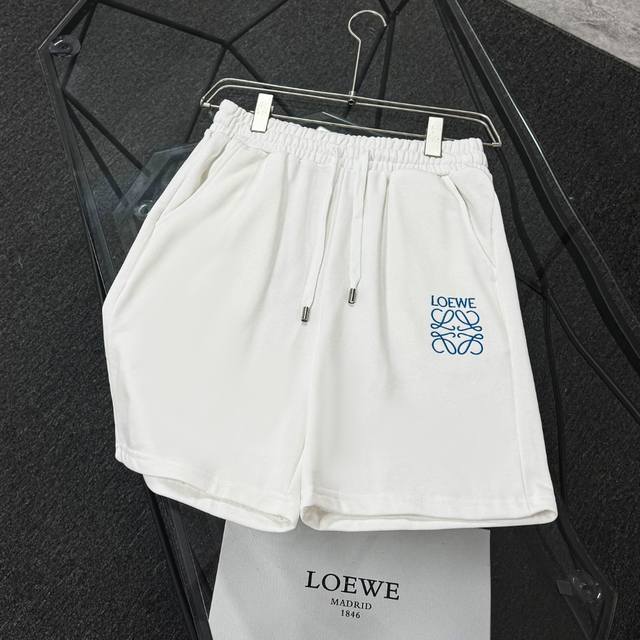 High quality Loewe classic elements embroidered shorts, exquisite printing craft