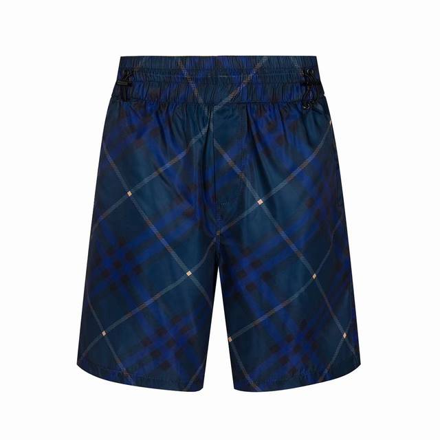 Bur Bbr New checkered shorts Drawstring style casual style is usually loose as t