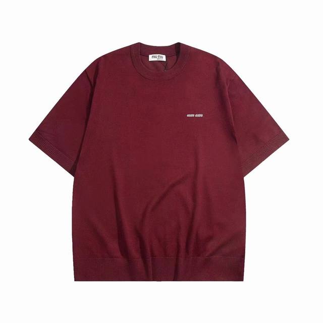 Miumiu 24Ss show style thin wool knitted short sleeves, this show style original
