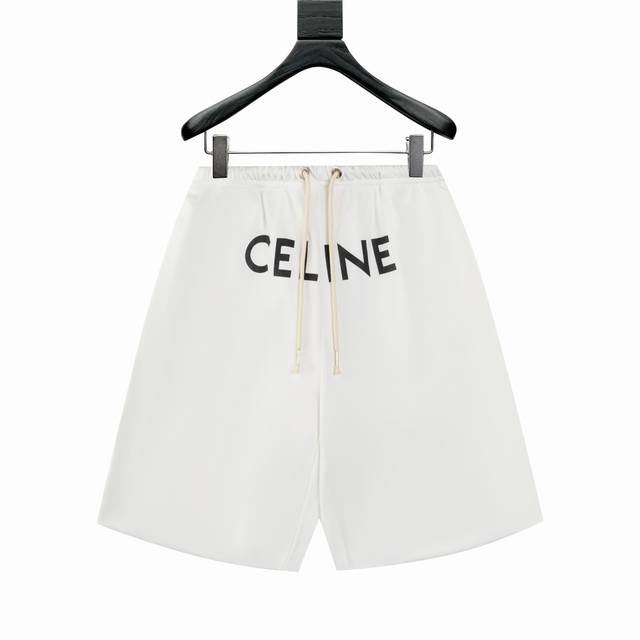 Celine 25Ss counter new printed shorts for sale Custom-woven and dyed 400g fabri