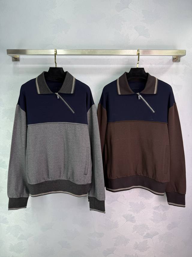 Miumi* 25Fw Early Autumn New Oblique Zipper Lapel Sweatshirt | Exclusive Yb Deve