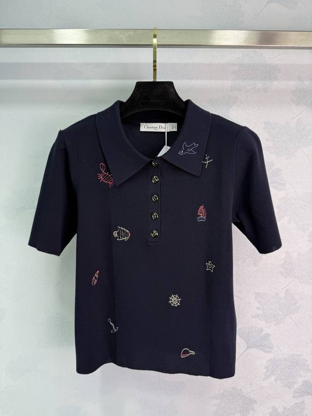Dio* 2025 Spring and Summer New Series! Lapel knitted short sleeves! Customized