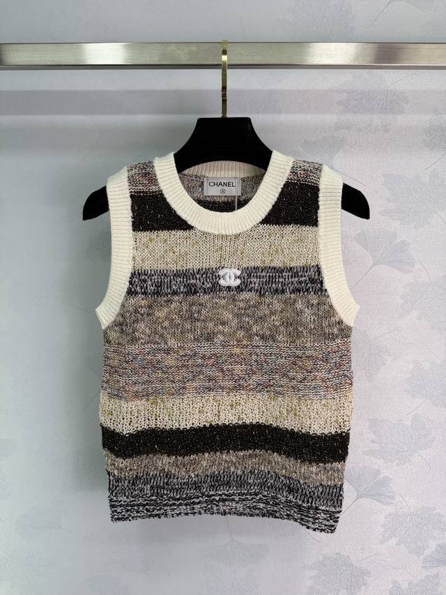 Ch*25 Spring and summer new knitted vest custom special yarn fabric seven kinds