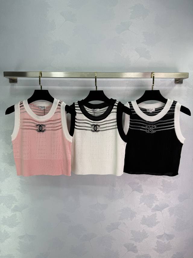 Chane* 2025 Spring and Summer latest collection! Double C knitted vest! Custom i