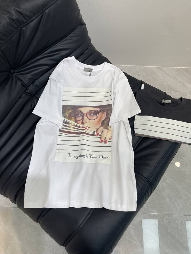 Dio* Printed round neck Customized Yb Original cotton material Breathable and co
