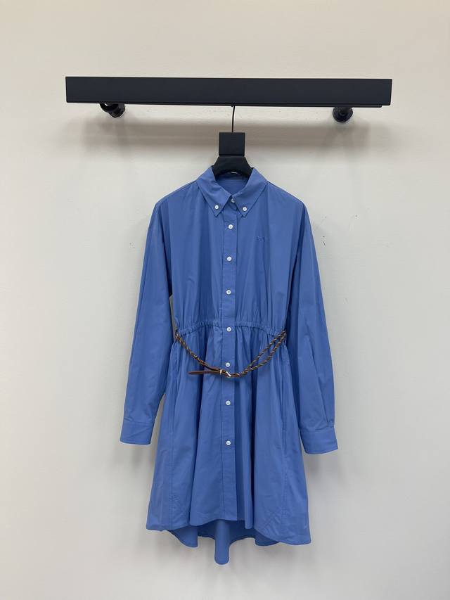 Miu Mi*25 new style long shirt dress with waist and custom belt. A must-have for