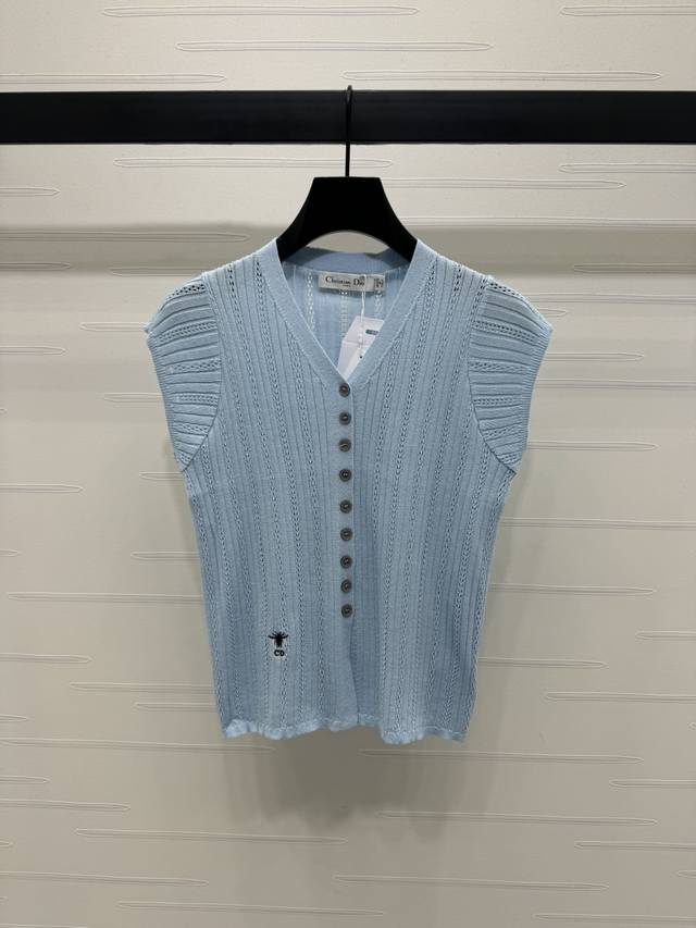 New original high-end quality Dio* 2025 spring and summer new series! V-neck kni