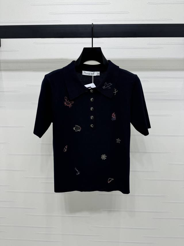 New original high-end quality Dio* 2025 spring and summer new series! Lapel knit