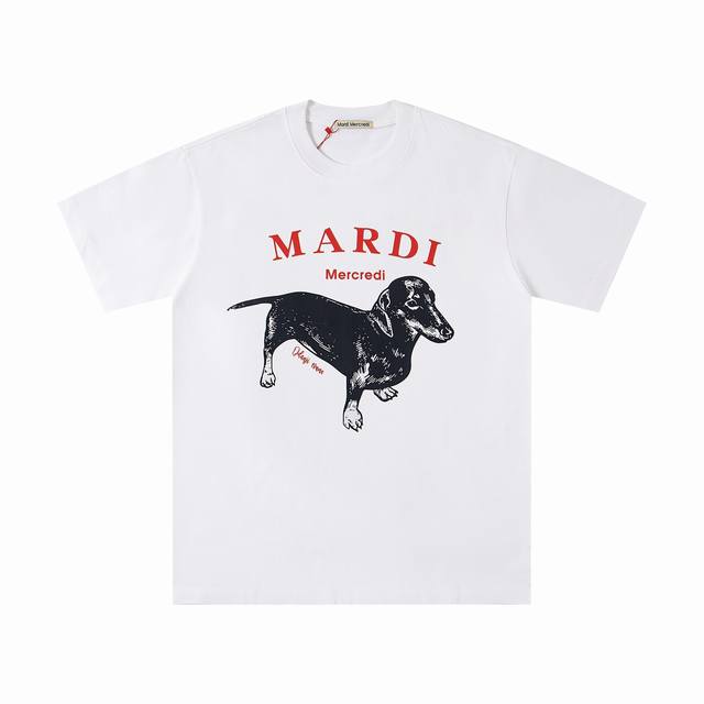 Top quality, always in stock, Mardi Mercredi classic dachshund series round neck