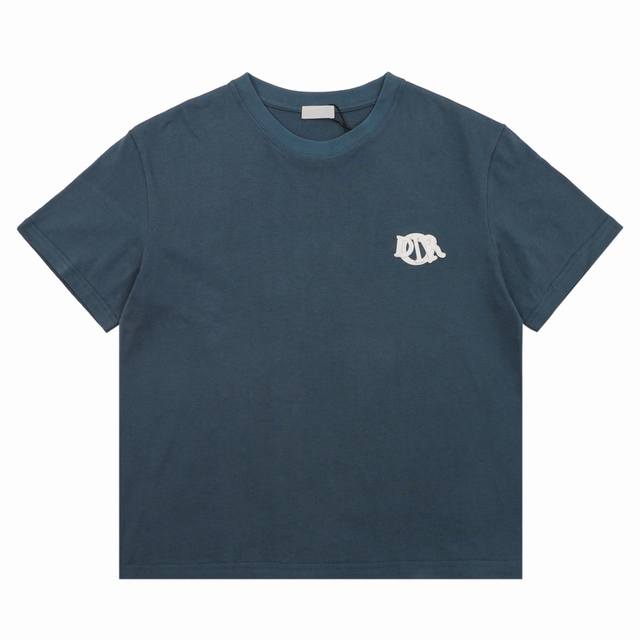 Dior Cd four-color embroidered patch letter short-sleeved T-shirt Size: Xs-L