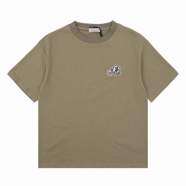 Monecler classic logo embroidered round neck short sleeves Size: S-Xl