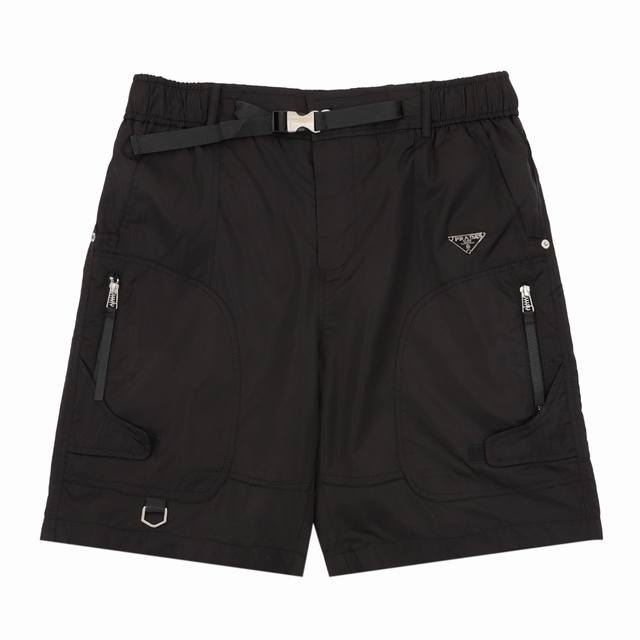 Prada triangle logo zipper pocket shorts Size: Xs-L