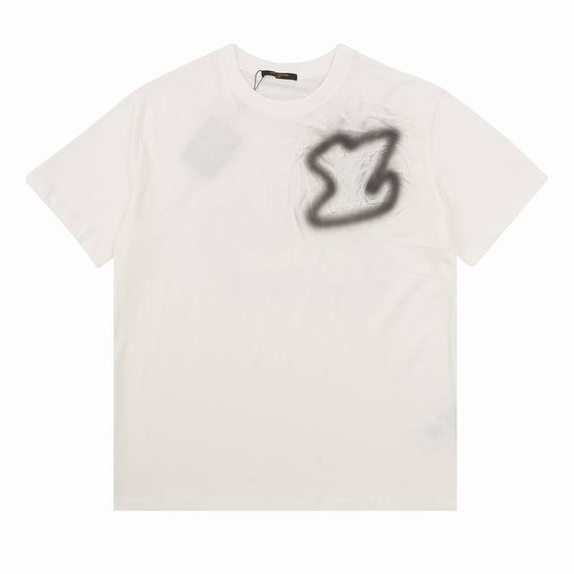 Louisvuitton Louis Vuitton chest logo hand-painted embroidered short-sleeved T-s