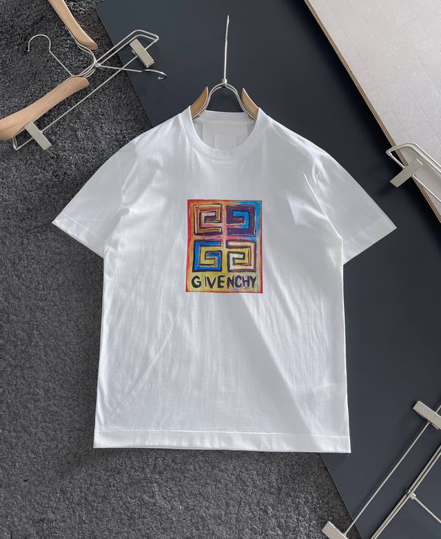 Givenchy's latest printed short-sleeve top, high-quality original short-sleeve t