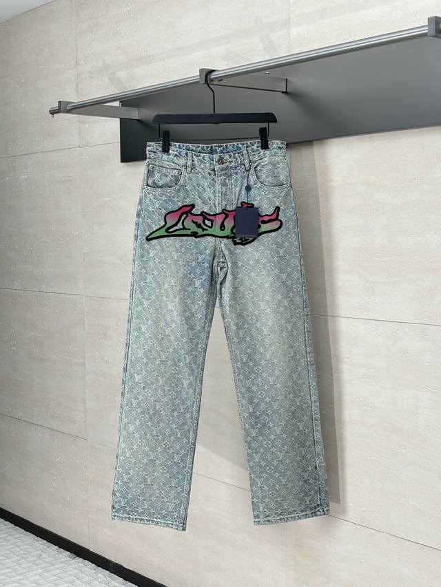 Lv* Louis 25Fw new flame jacquard jeans Originally purchased for 16,000, the fab