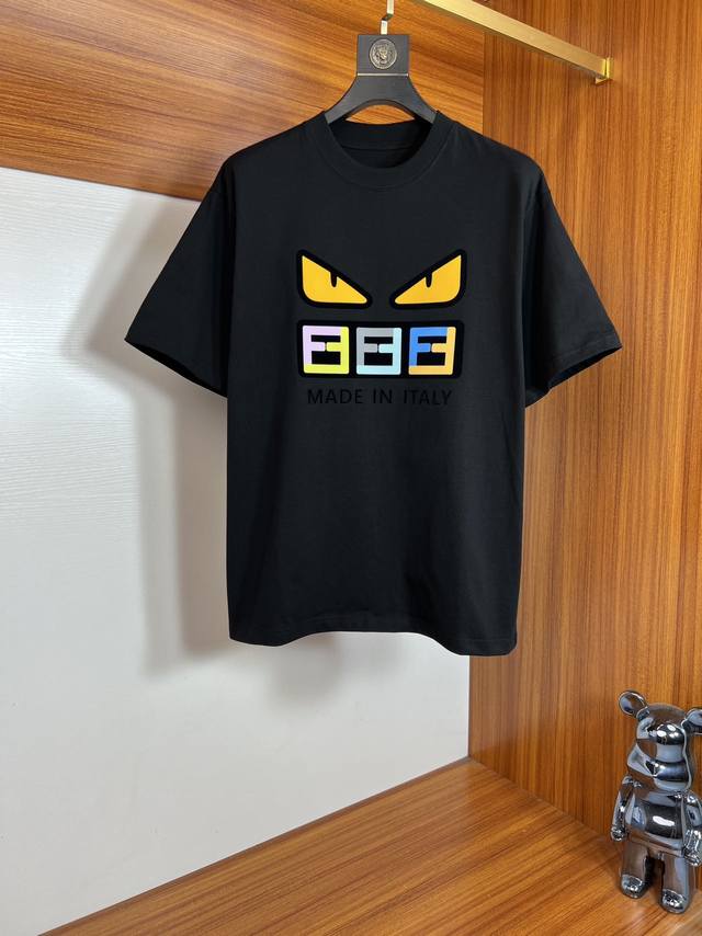 Fendi 2025 spring and summer new products with complete three labels. Round neck