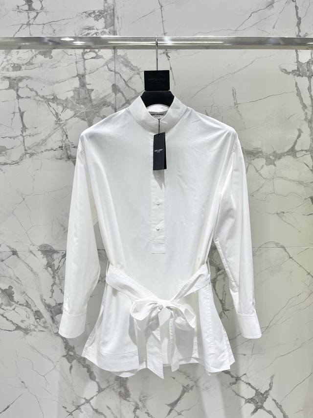 Shengjia's new early spring women's collarless shirt is simple yet high-end desi