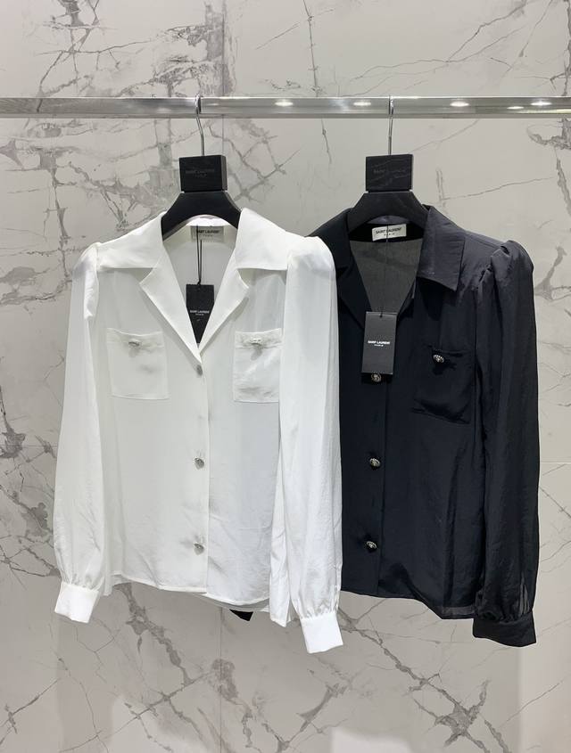 Shengjia Acetate Diamond Button Shirt Acetate silk shirt with five-pointed star